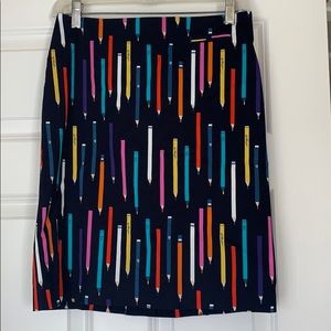 Anthropologie pencil print pencil skirt sz 2 EUC